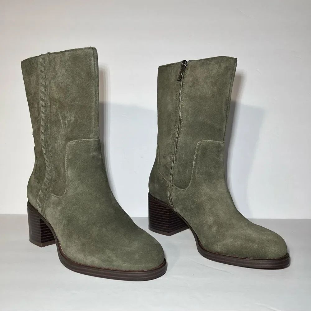 Vince Camuto Zelcinna Water-Repellent Mid-Shaft Suede Boots